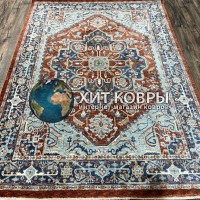 Классический ковер Mystic lux 09969 Коричневый-голубой